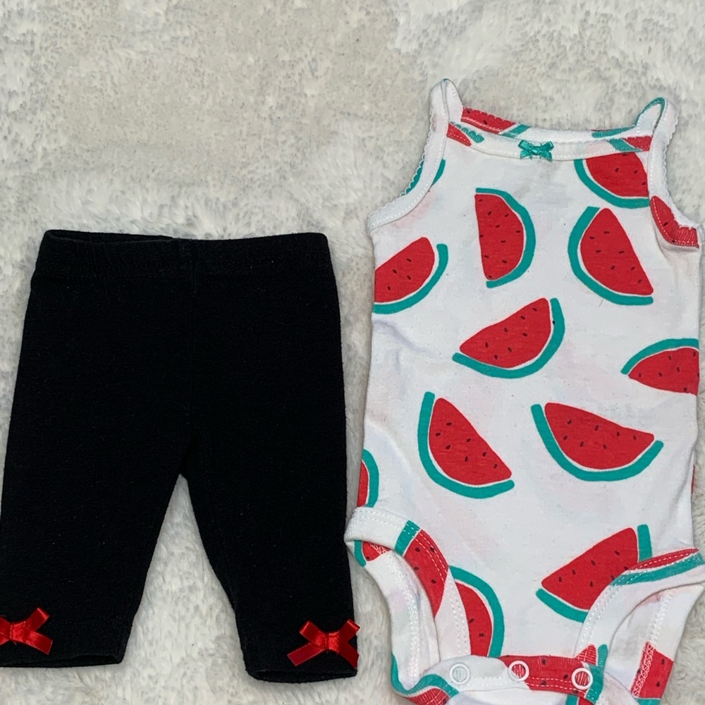 CARTERS ONEISE WATERMELONS AND LEGGINGS BUY DISNEY